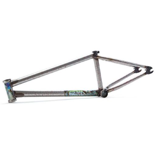 Fiend Morrow V3 Ty Morrow Signature BMX Frame - Flat Clear/Red Splatter