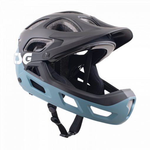 TSG Seek Youth FR Graphic Design Flow Grey Black Fullface Helmet
