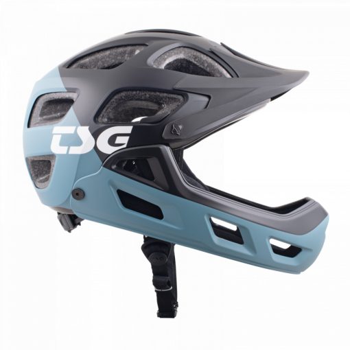 TSG Seek Youth FR Graphic Design Flow Grey Black Fullface Helmet