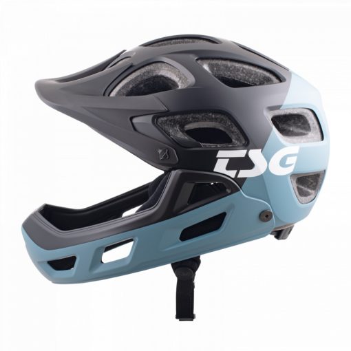 TSG Seek Youth FR Graphic Design Flow Grey Black Fullface Helmet