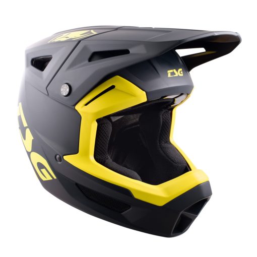 TSG Sentinel Solid Color Satin Blue Yellow Fullface Helmet