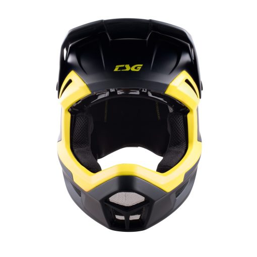 TSG Sentinel Solid Color Satin Blue Yellow Fullface Helmet