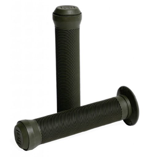 Fiend Team Flanged BMX Grips - Military Green