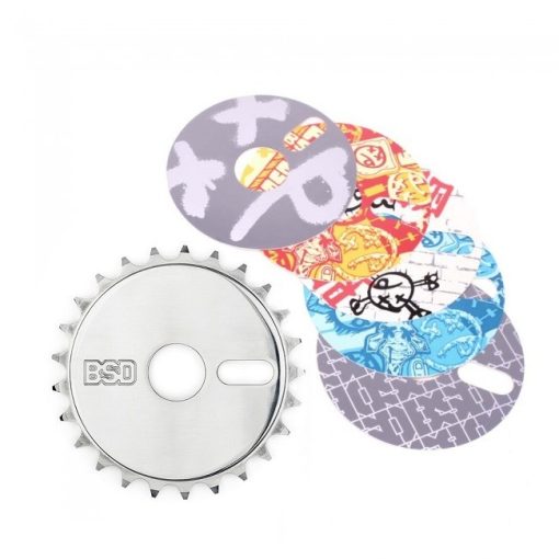 BSD Sticker Bomb BMX Sprocket - Silver