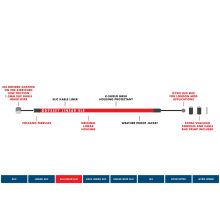 Odyssey Slic BMX Brake Cable - blue