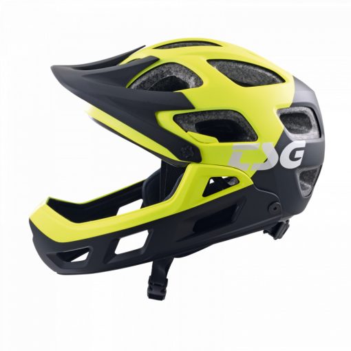 TSG Seek Youth FR Graphic Design Flow Black Yellow Fullface Helmet